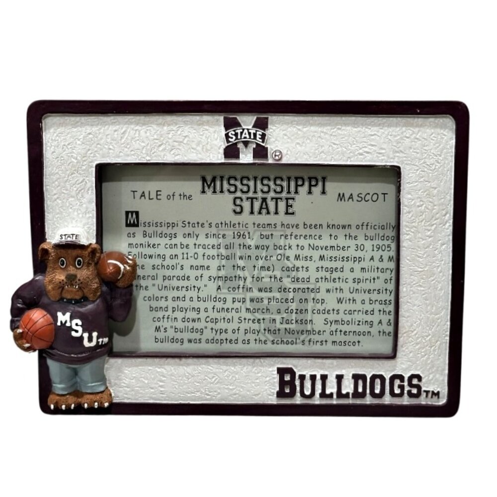 Mississippi State Bulldogs MASCOT 3D Photo Frame 6 x 4 Inch Picture NEW - No Box